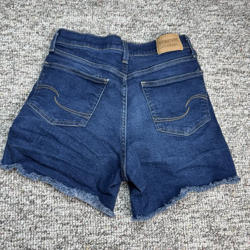 Levi's Shorts Womens 4 Fits 26x4.5 Cut Off Heritage High Rise Blue Denim